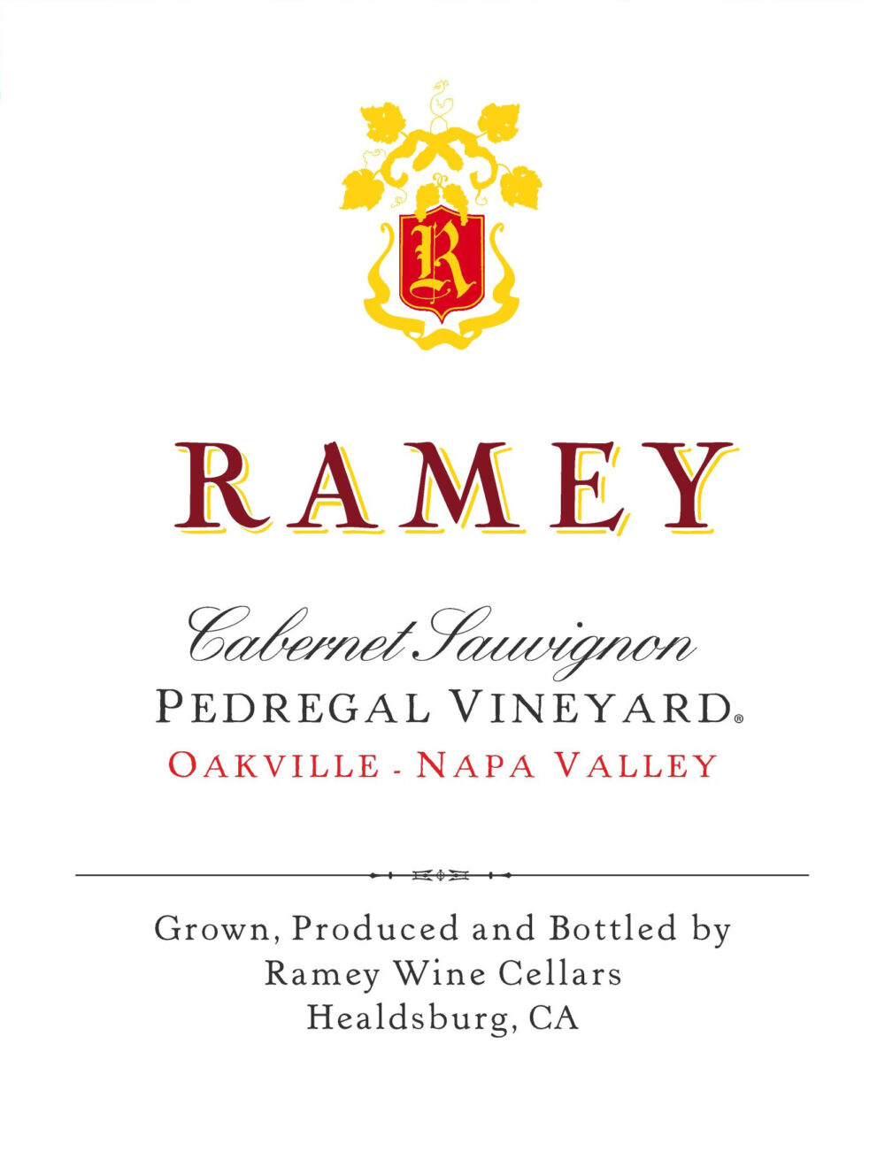 Ramey Cabernet Sauvignon Pedregal Vineyard