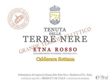 Terre Nere Etna Rosso Calderara Sottana Wine Label